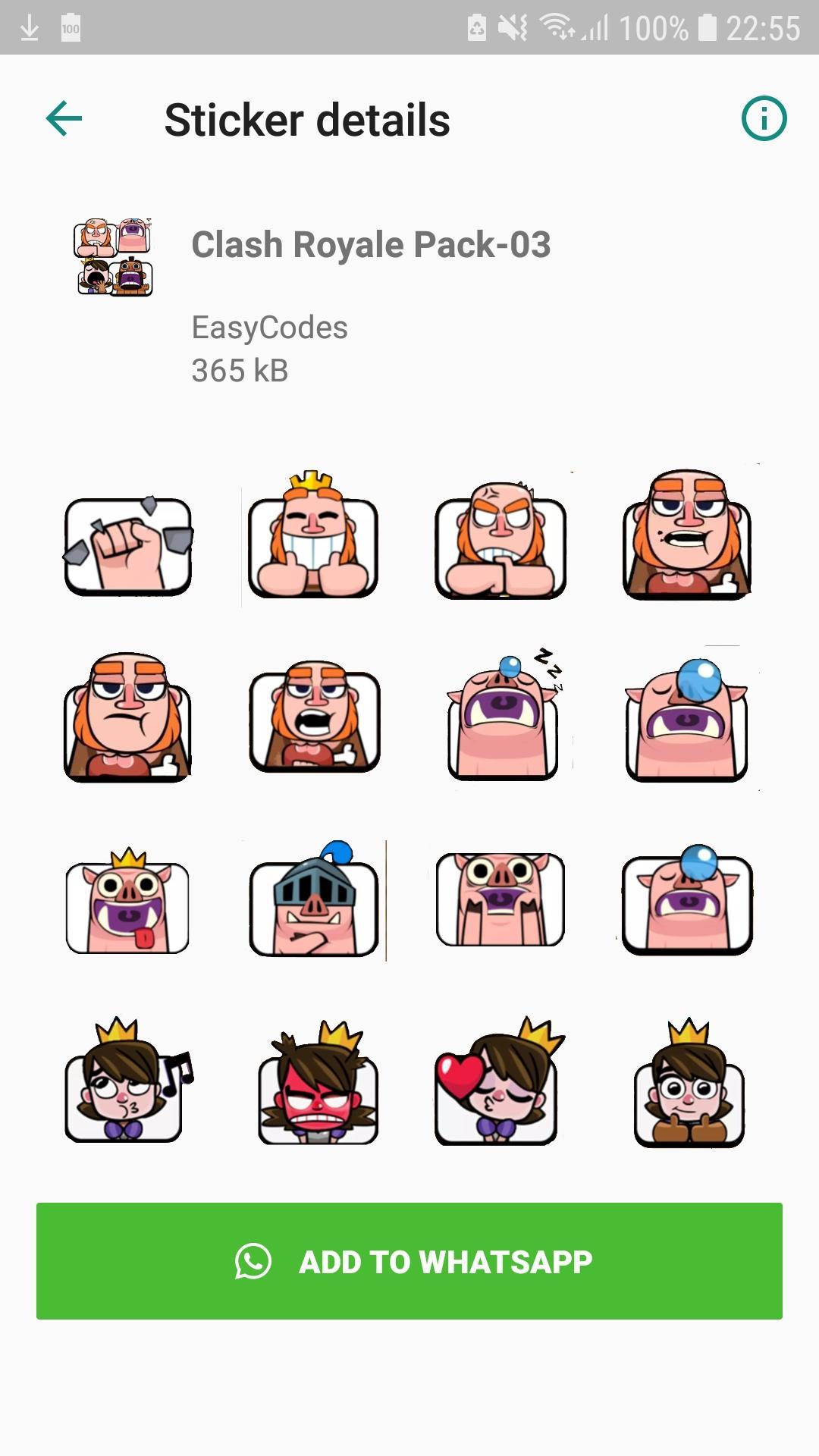 Stickers Clash Royale For Whatsapp Wastickerapps For Android