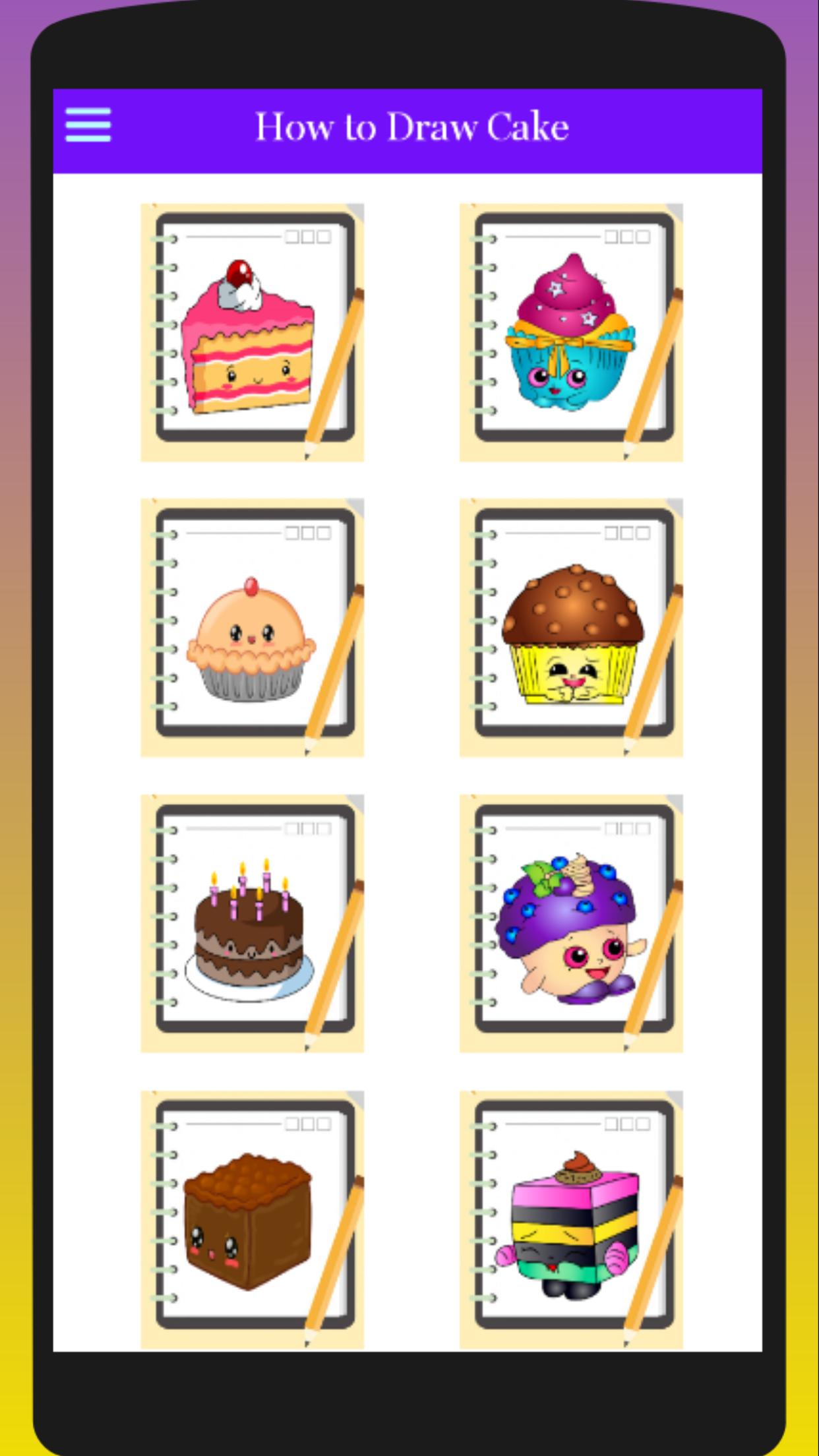 Cara Menggambar Kue Lucu Dengan Mudah For Android Apk Download