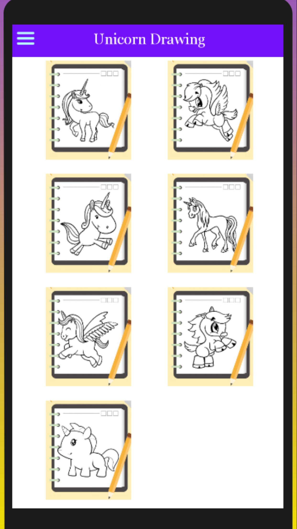 Bagaimana Menggambar Unicorn Lucu Dengan Mudah For Android Apk