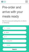 1 Schermata EasyEats: pre-order & arrive with your meals ready