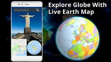3D Earth Globe: World Map Panorama & 360 Satellite poster