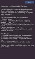 DC Battery Life Calc Free 스크린샷 1