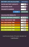 DC Battery Life Calc Free 스크린샷 2