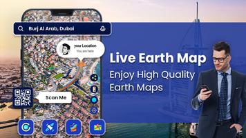 Live Earth Map - World Map 3D Affiche