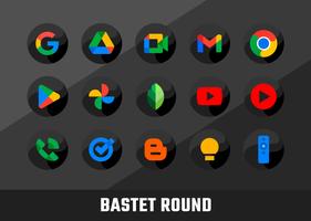 Bastet - Icon Pack (Round) captura de pantalla 2