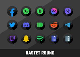 Bastet - Icon Pack (Round) capture d'écran 3