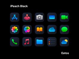 iPeach Black - Icon Pack 포스터