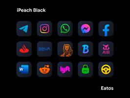 iPeach Black - Icon Pack captura de pantalla 2