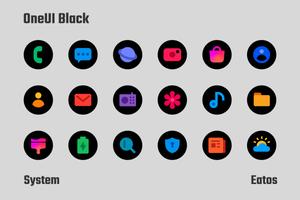 OneUI Black - Round Icon Pack poster