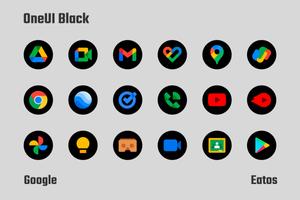 OneUI Black - Round Icon Pack captura de pantalla 1