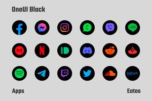OneUI Black - Round Icon Pack تصوير الشاشة 2