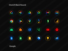 OneUX Black - Round Icon Pack تصوير الشاشة 1