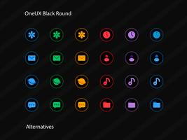 OneUX Black - Round Icon Pack تصوير الشاشة 3