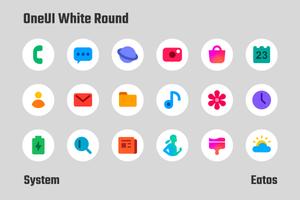 OneUI White - Round Icon Pack постер