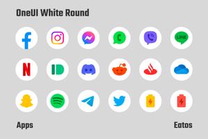 OneUI White - Round Icon Pack imagem de tela 2