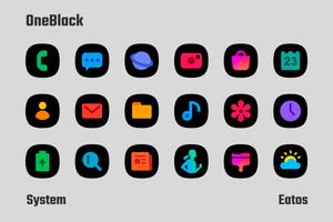 OneBlack - Icon Pack الملصق
