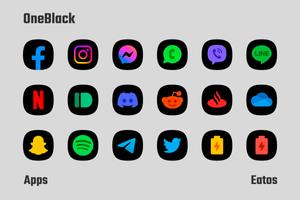 OneBlack - Icon Pack स्क्रीनशॉट 2
