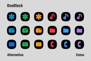 OneBlack - Icon Pack ảnh chụp màn hình 3