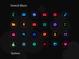 OneUX Black - Icon Pack Affiche