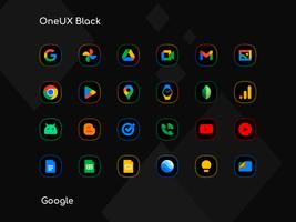 OneUX Black - Icon Pack capture d'écran 1