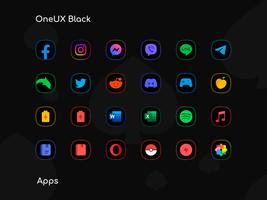 OneUX Black - Icon Pack capture d'écran 2