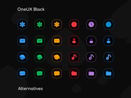 OneUX Black - Icon Pack capture d'écran 3