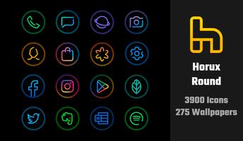 Horux - Icon Pack (Round) โปสเตอร์