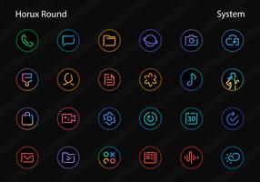 Horux - Icon Pack (Round) capture d'écran 1