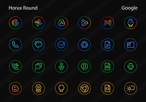 Horux - Icon Pack (Round) ภาพหน้าจอ 2