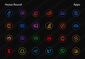 Horux - Icon Pack (Round) capture d'écran 3