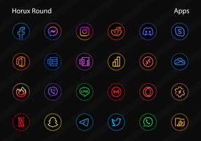 Horux - Icon Pack (Round) 스크린샷 3