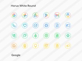 Horux White - Round Icon Pack ảnh chụp màn hình 2