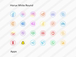 Horux White - Round Icon Pack تصوير الشاشة 3