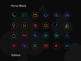 Horux Black - Icon Pack Affiche