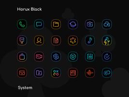 Horux Black - Icon Pack โปสเตอร์