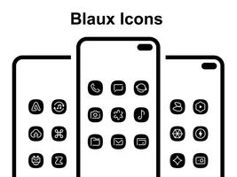 Blaux Black - Icon Pack постер