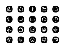 Blaux Black - Icon Pack স্ক্রিনশট 1