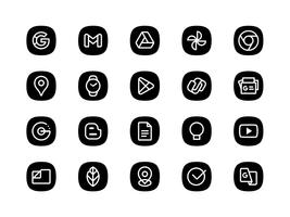 Blaux Black - Icon Pack 截圖 2