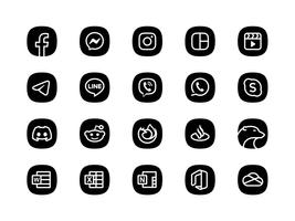 Blaux Black - Icon Pack capture d'écran 3