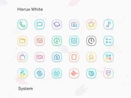 Horux White - Icon Pack Affiche