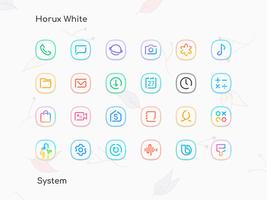 Horux White - Icon Pack পোস্টার