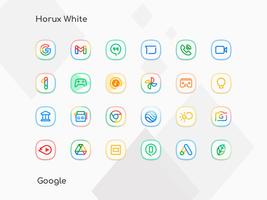 Horux White - Icon Pack capture d'écran 1