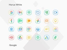 Horux White - Icon Pack captura de pantalla 1