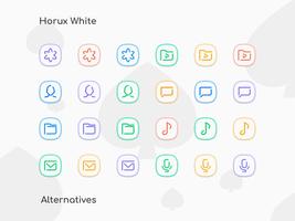 Horux White - Icon Pack स्क्रीनशॉट 2