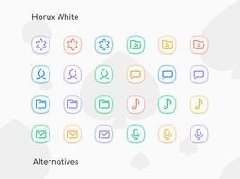 Horux White - Icon Pack capture d'écran 2