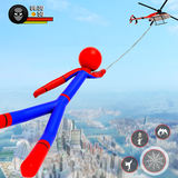 Stickman Rope Hero-Spider Game آئیکن
