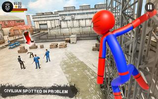 Stickman Rope Hero-Spider Game পোস্টার