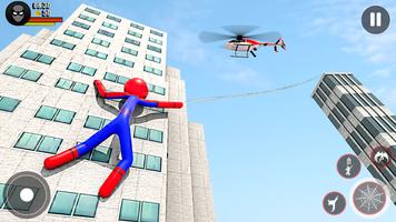 Stickman Rope Hero-Spider Game screenshot 2