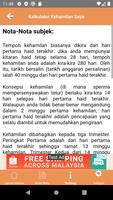 Kalkulator Kehamilan Saya syot layar 3