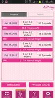 Weight and BMI Diary 截图 2